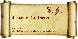 Wittner Julianna névjegykártya